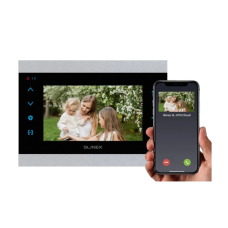 Wi-Fi відеодомофон Slinex SL-07N Cloud (silver / black), AHD, 7” сенсорний IPS екран, переадресація на тел Smart Call, 230×165×22 мм