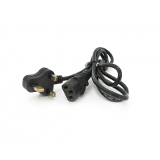 Кабель живлення UK 1.2m, 0.5mm, PC-184 / 2 CPCS-C13 3 pin (китайський роз'єм), Black, OEM