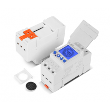 Реле часу Sinotimer TM929AK, на DIN-рейку, LCD, програмований, змінна батарея, 16А, 230V, 87х65х36 мм