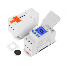 Реле часу Sinotimer TM928RAKL, на DIN-рейку, LCD, програмований, змінна батарея, 16А, 85-265V, 87х65х35 мм