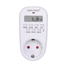 Розетка c цифровим тижневим таймером Sinotimer TM518, 16A, 3000W, 230V