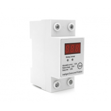 Захисне реле з контролем струму SAP01, 1-30A, 230V, на DIN-рейку 2P, кнопка скидання, 36х65х85 мм