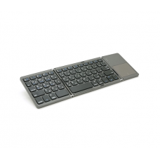 Клавіатура бездротова B033, розкладна, 64 клавіші, Touchpad, (Eng / Pyc), 2.4G, Gray, 300x98mm, Box