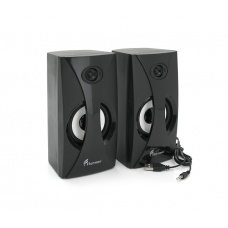 Колонки 2.0 Hotmai HT-556LED USB+3.5mm, 2x3W, 20Hz-18KHz, з регулятором гучності, Black, BOX