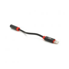 Кабель-перехідник KIN KY-202 Jack 3.5mm(F) => Lighting(M), 0.1м, Black, Box
