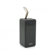 Powerbank ACL PW-94 80000mAh, 4xUSB, 4 кабеля(USB / Micro / Type-C / Lighting), 1,4кг, Black, Box