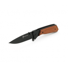Нож складной Browning-331 Black Titanium, сталь + дерево, длина 202 мм, 200 гр, Black