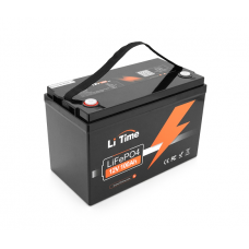 Акумуляторна батарея Li-TIME LiFePO4 12.8V 100Ач 1280Wh,(100 / 100A) M8, 329*172*214mm