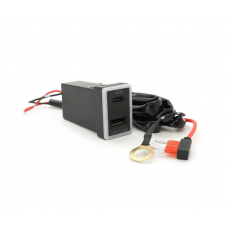 АЗУ врезное 130W-D01T03-Fuse, PD+