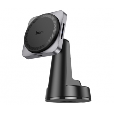 Автодержатель HOCO HW16+ Wireless Charging 15W, крепление на торпеду, магнит, Black, Box
