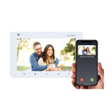AHD відеодомофон Slinex SM-07N Cloud (white), 7” TFT екран, запис руху, слот microSD, переадресація на тел Smart Call, 193×123×18 мм