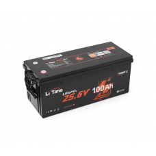 Акумуляторна батарея LiFePO4 Li-TIME 25.6V 100Ah BT, 2560Wh, BMS 100A, 532*207*215мм