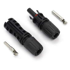 Коннектор MC4 Risin, 1500V, 50A, луженый-медный под зажим, под сечение 2.5-10mm2, 0.5mmΩ, огнестойкость UL94-VO, IP68
