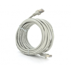 Патч-корд литой RITAR, FTP, RJ45, Cat.5e, 5m, серый, Cu (медь)