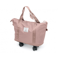 Дорожная сумка-трансформер, 55х22х80 cm, 56-75 л., колесики, Pink, 1,1кг