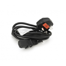 Кабель живлення UK 1.5m, 0.5mm, PC-184 / 2 CPCS-C13 3 pin (китайський роз'єм), Black, OEM