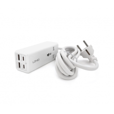 Мережевий фільтр LDNIO SС1418, 1 Розетка + 2 USB +2 Type-C, 2 м, перетин 3х0, 75мм, White, Box
