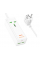 Мережевий фільтр HOCO AC9A на 1 розетку + 2 USB+USB-C, 30W, 220В, кабель 1,5м, White, Box