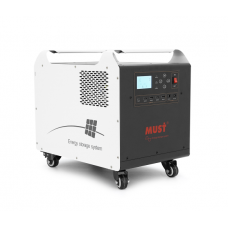 Must HBP1800-2024OS 2560W LiFePO4 LCD, 24VDC, PV / 60A MPPT, 230V ±5%, 6000 cycle 80% DOD, 25°C, 4xUSB, 2x12V1A, Type-C, 3xAC 220V, 275*324*403, 24KG
