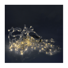 Гирлянды 12 фигур+ 30LED, 1 режим, 3*1,5, прозрачная изоляция, питание от 3*АА, White Hot, Box