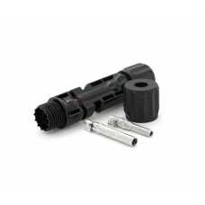Коннектор MC4 V-TAC, 1000V, 30A, луженый-медный под зажим, под сечение 2.5-6mm2, <0,35 mΩ, IP67, -40℃～85℃, для монтажа солнечных систем, Black