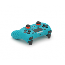 Геймпад Brazzers S8-P беспроводной для PS4 Wireless DOUBLE-motor vibration 4, разъем для наушников, LED light bar, Cyan, 3.7V, 600mAh, Blister-box