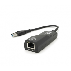 Конвертер USB3.0- Rj-45 Gigabit, Black, Blister