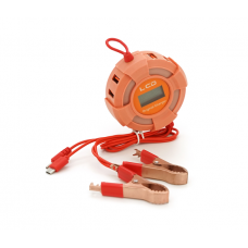 Портативный HUB с крокодилами на 8*USB2.0+LCD, питание 12В, Red, Box