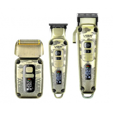 Комплект VGR 3 в 1 V-642, акумуляторна машинка для стрижки, триммер та електробритва, Box