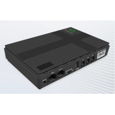 ДБЖ UPS-36W DC1036P-10 для роутерів / комутаторів / PON / POE-430(15-24V), 5 / 9 / 12V, 10400мAh, USB 3.0, Black, BOX