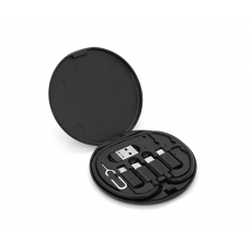 Кабель Data Cable Set, Type-C-Type-C+ переходники(USB+Lighting+Micro), 60W, Black, длина 0.2м, Case