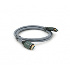 Кабель VEGGIEG V-H401 HDMI-HDMI 8K Premium, 1.0m, круглий, обплетення, Silver, конектор Black-Silver, Box
