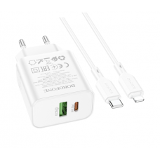 Набір BOROFONE BA88A СЗУ USB+Type-C+ кабель Lightning, PD20W+