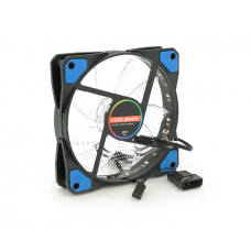 Кулер корпусной 12025 DC sleeve fan 3pin + 4pin - 120*120*25мм, 12V, 1100об / мин, Blue