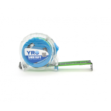 Рулетка YRO 5MX16FT сталева, 5м, прозорий корпус, полотно 25мм