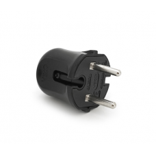 Вилка VIKO без заземлення (mimoza) 7.5А 260V, Black. ПВХ