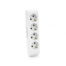 Колодка VIKO Multi-Let 4 гнізда, із заземленням, біла