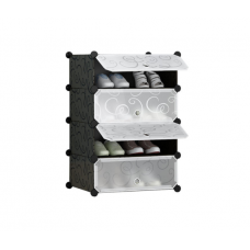 Шкаф для обуви пластиковый MPA1-4, 39х37х76см, Black, Box