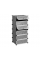 Шкаф для обуви пластиковый MPA1-6, 110х37х49см, Black, Box