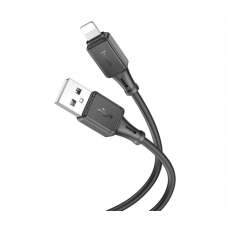 Кабель Hoco X101 Silicone, Lightning-USB, 2.4А, длина 1м, Black, BOX