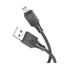 Кабель Hoco X101 Silicone, Micro-C-USB, 2,4А, длина 1м, Black, BOX