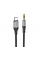 Кабель HOCO UPA26 DC3.5 (тато) => Type-C (тато), круглий в обплетенні, 1м, Black, Box