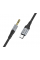 Кабель HOCO UPA26 DC3.5 (тато) => Type-C (тато), круглий в обплетенні, 1м, Black, Box