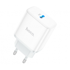 СЗУ 110-240V HOCO C104A 1xUSB-C, PD20W, White, Box