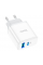 СЗУ 110-240V HOCO C104A USB-C+USB, PD20W, White, Box