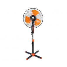 Вентилятор напольный YT41905, 16″, 100W, цена за ящик (2шт), 3 режима, 220V, Black / Orange, Box