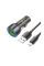 Набір АЗУ 12-24V HOCO NZ12+ кабель Micro, 2xUSB, 36W, кабель 1м, Black, Box