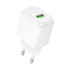 СЗУ 110-240V HOCO CS52A 1xUSB, 18W, White, Blister