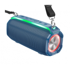 Портативная колонка HOCO HC23 IPX4, BT 5.0, 2x5W, RGB подсветка, Navy Blue, Box