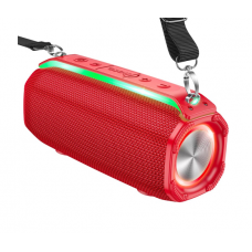 Портативная колонка HOCO HC23 IPX4, BT 5.0, 2x5W, RGB подсветка, Red, Box